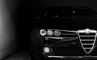 Car garage hood lights monochrome - the light free wallpaper