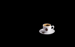 Coffee saucer black background hyperrealism - a saucer free wallpaper