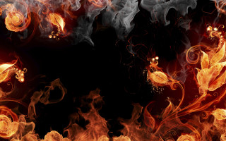 Fire smoke swirling embers 3d - a fire free wallpaper