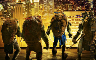 Ninja group city night skyline - drew struzan free wallpaper