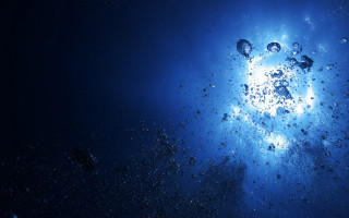 Blue bubbles underwater aurora mandelbrot - benoit b. mandelbrot free wallpaper