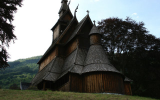 Wooden church steeple cross medieval - bernt tunold free wallpaper