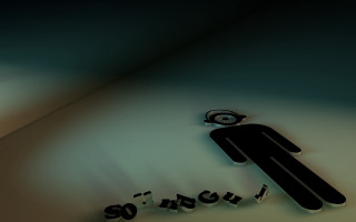 Black white person eyeball mouth - c4d free wallpaper
