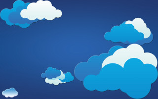 Blue sky clouds conceptual art - benoit b. mandelbrot free wallpaper