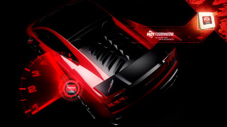 Red car black background red - clock free wallpaper