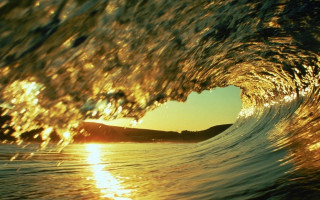 Wave sunset ocean reflection microscopic - sunset free wallpaper