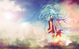 Girl red dress hill sky - a hill free wallpaper