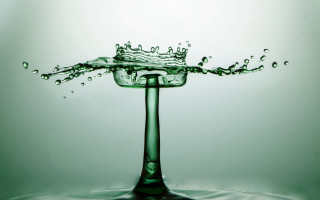 Green liquid splash water macro - the water free wallpaper for desktop