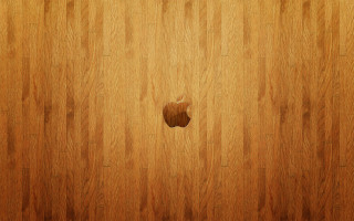 Wooden wall apple logo digital - a wooden floor free wallpaper