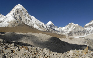 Mountain range rocks gravel blue - a mountain range free wallpaper