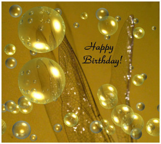 Dragon bubbles happy birthday message - free happy birthday wallpaper
