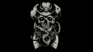 Skull cowboy hat guns side - a cowboy hat free wallpaper