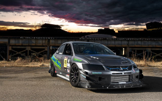 Car sunset building racing number - a roof free wallpaper