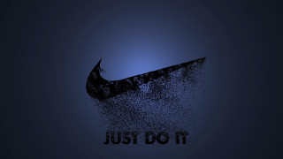 Nike just do it black - black ink free wallpaper