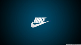 Nike logo dark background blue 2 - letterism free wallpaper