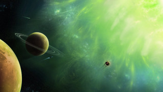 Space station aurora milky way - image of a space station free wallpaper