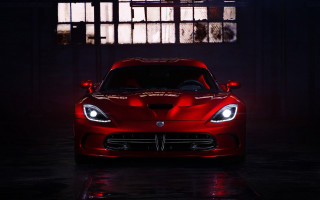 Red sports car dark room 105 - photorealistic lighting free wallpaper
