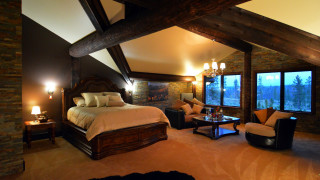 Bedroom large bed chair couch - rembrandt free wallpaper