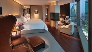 Luxury bedroom cityview artsandcrafts EnguerrandQuarton - a bedroom free wallpaper