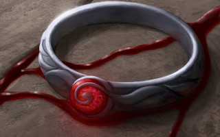 Red white bracelet red swirls - a red swirl free wallpaper