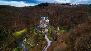 Castle forest road river medieval - medieval free wallpaper