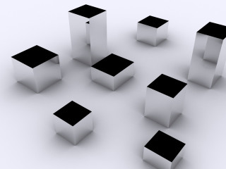 Black white cubes ambient occlusion - cube free wallpaper