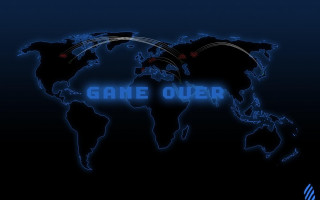 Blue world map game over - the map free wallpaper