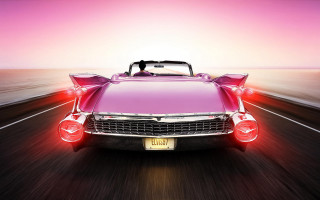 Pink car hood up lights 2 - david lachapelle free wallpaper
