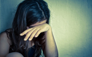 Woman sitting hands face hands - avgust černigoj free wallpaper