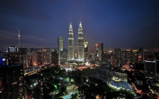 City skyline night lights tall 5 - tall building free wallpaper
