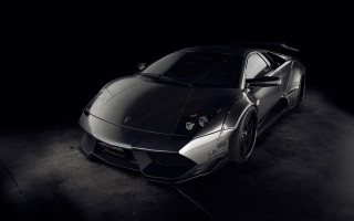 Black sports car dark room 30 - a spotlight free wallpaper