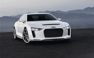 White car mountains cloudy sky 2 - future free wallpaper