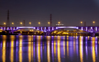 Bridge city night lights ferris - eve ryder free wallpaper for desktop