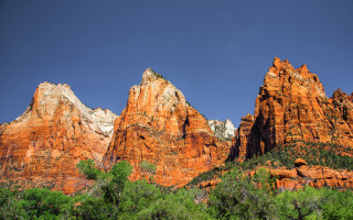 Mountain range trees rocks blue - bob thompson free wallpaper