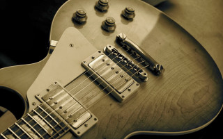 Guitar wooden body black white - a guitar free wallpaper