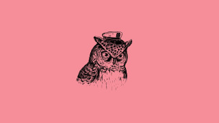 Owl top hat bow tie 2 - earnst haeckel free wallpaper