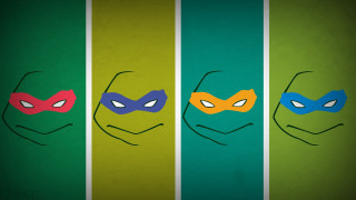 Masks green background gradient popart - a series free wallpaper