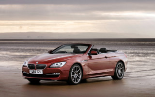 Red convertible beach ocean cloudy - convertible free wallpaper