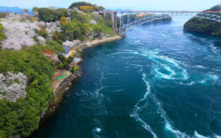 Bridge river ecological art scenery - a bridge over free wallpaper