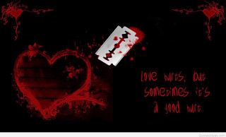 Red heart broken paper message - the middle of the image free wallpaper