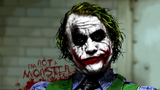 Joker green shirt blood blurry - im free wallpaper