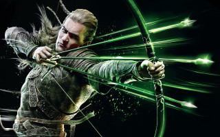 Man bow arrow green light 2 - a bow free wallpaper