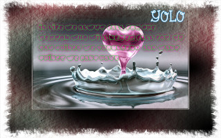 Pink heart floating water word - a pink heart free wallpaper