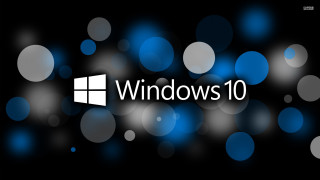 Black background blue white logo 7 - purism free wallpaper