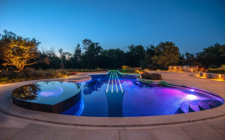Pool water slide lights night - a pool free wallpaper for desktop