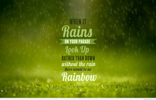 Green grass rain quote nature - a quote free wallpaper