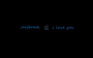 Black background blue apple jailbreak - a screenshot free wallpaper for desktop