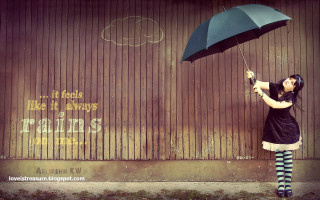 Woman umbrella graffiti wall writing - an umbrella in front free wallpaper