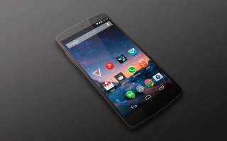 Black cellphone icons dark background - purism free wallpaper