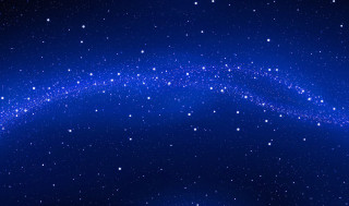Blue background stars curved line - the middle free wallpaper